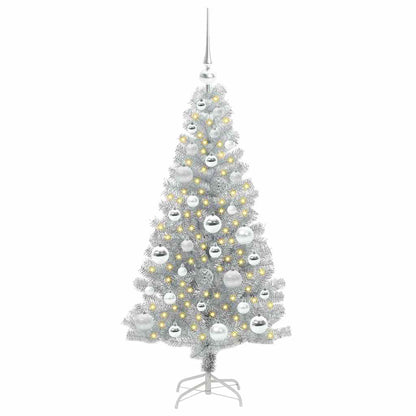 vidaXL Christmas Tree Silver 120 cm PET