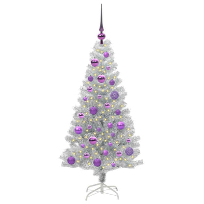 vidaXL Christmas Tree Silver 120 cm PET