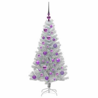 vidaXL Christmas Tree Silver 120 cm PET