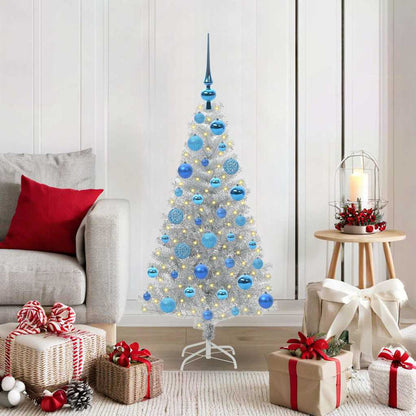 vidaXL Christmas Tree Silver 120 cm PET