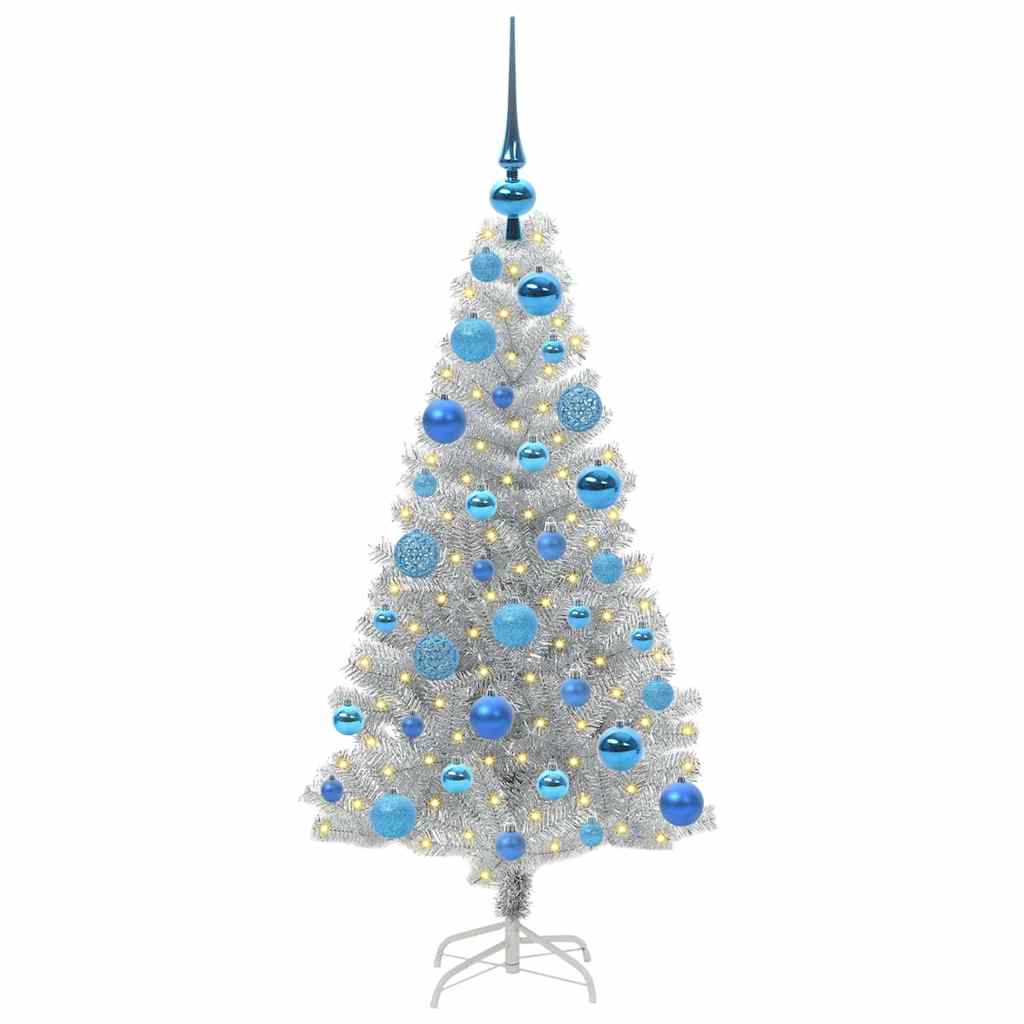 vidaXL Christmas Tree Silver 120 cm PET