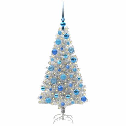 vidaXL Christmas Tree Silver 120 cm PET