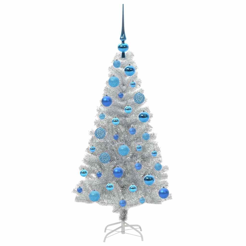 vidaXL Christmas Tree Silver 120 cm PET