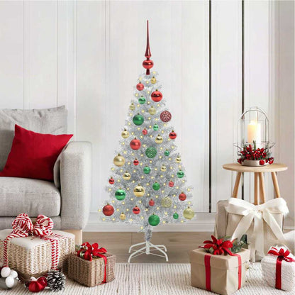 vidaXL Christmas Tree Silver 120 cm PET