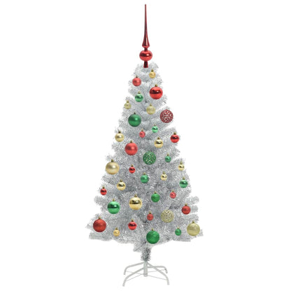 vidaXL Christmas Tree Silver 120 cm PET