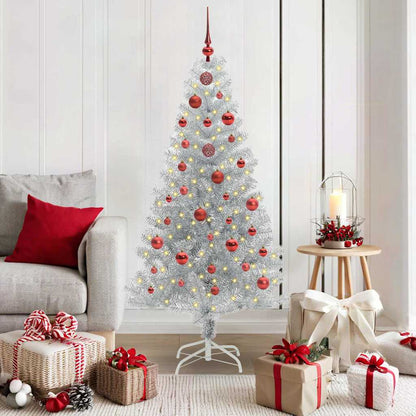 vidaXL Christmas Tree Silver 150 cm PET