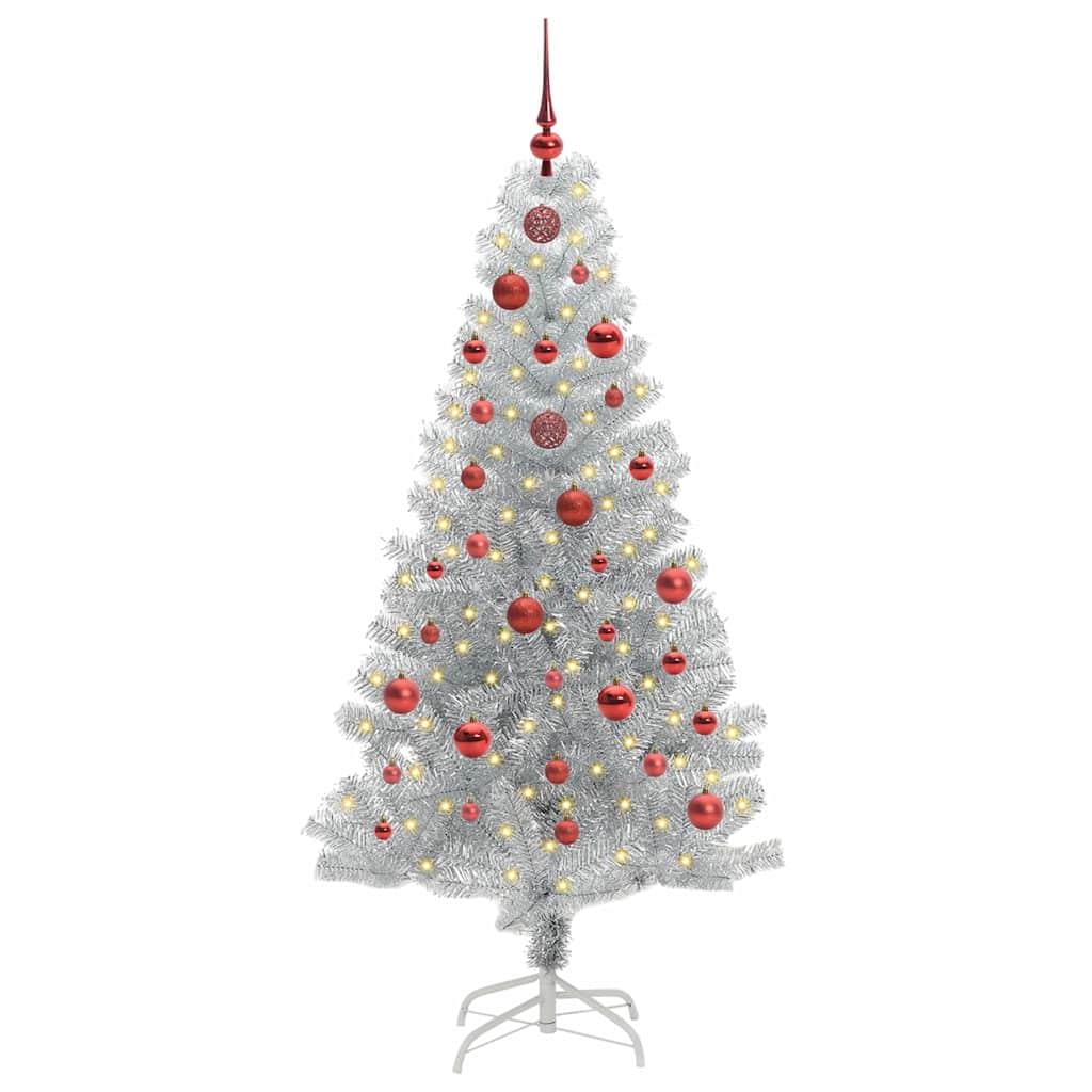vidaXL Christmas Tree Silver 150 cm PET