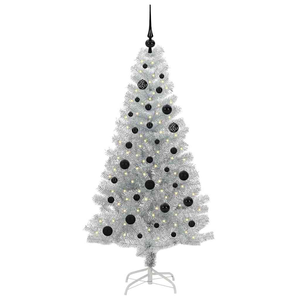 vidaXL Christmas Tree Silver 150 cm PET