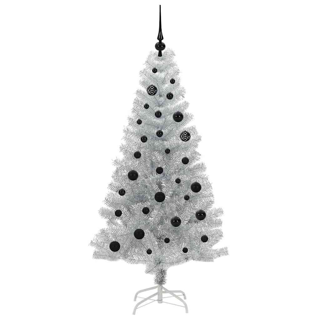 vidaXL Christmas Tree Silver 150 cm PET
