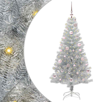 vidaXL Christmas Tree Silver 150 cm PET