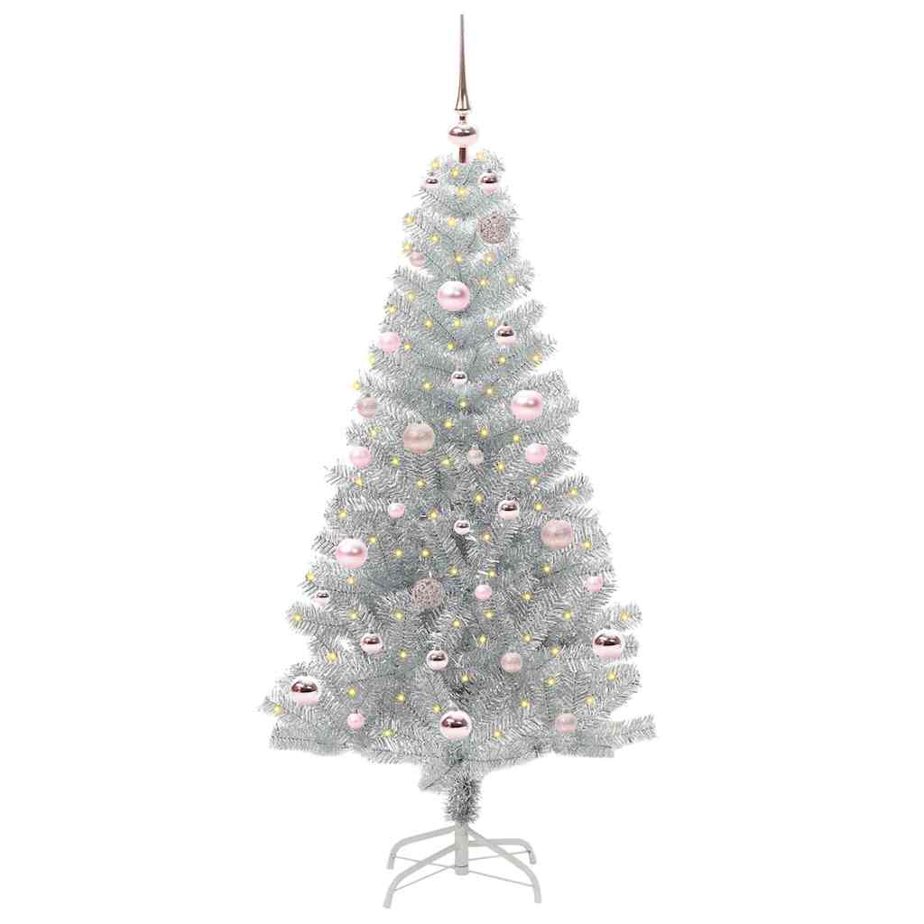 vidaXL Christmas Tree Silver 150 cm PET