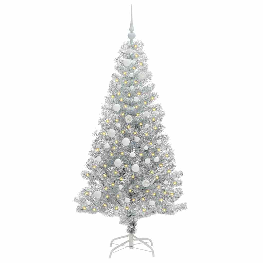 vidaXL Christmas Tree Silver 150 cm PET