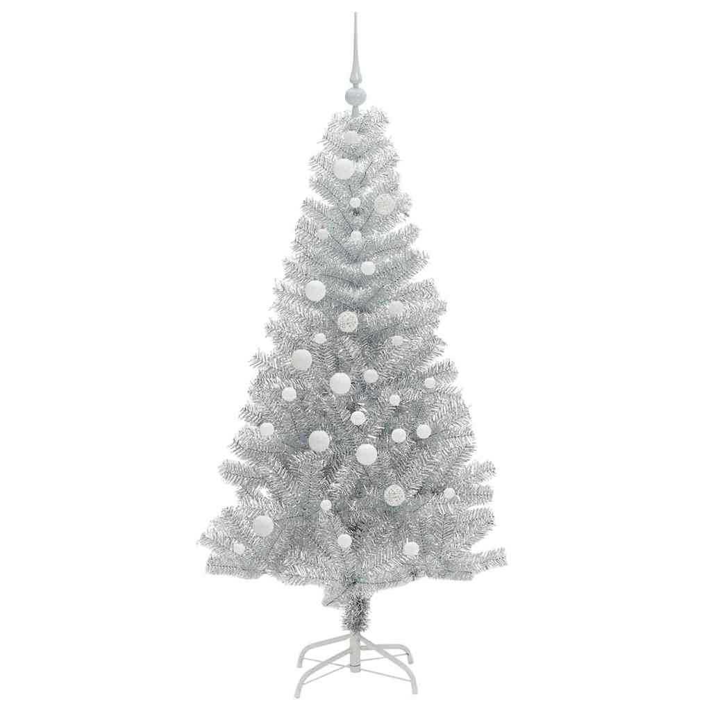vidaXL Christmas Tree Silver 150 cm PET