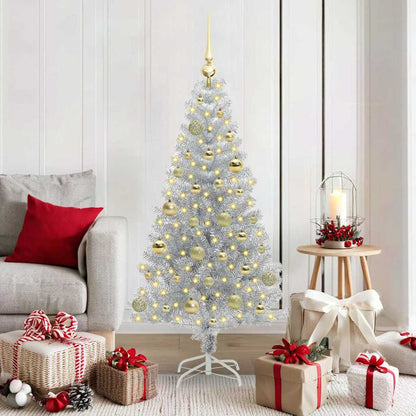 vidaXL Christmas Tree Silver 150 cm PET