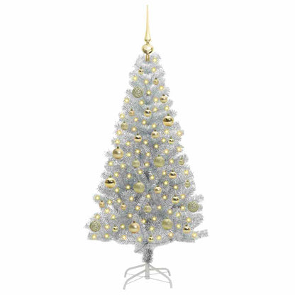 vidaXL Christmas Tree Silver 150 cm PET