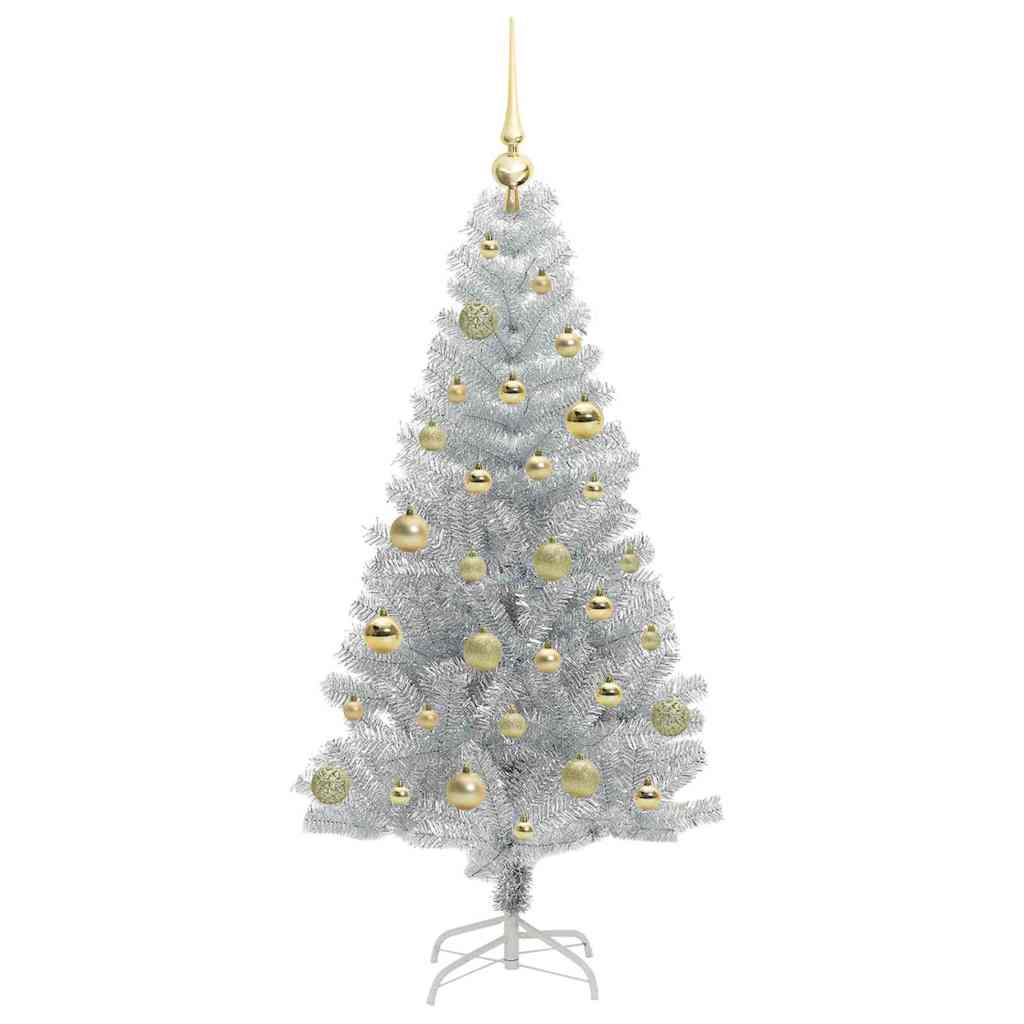 vidaXL Christmas Tree Silver 150 cm PET