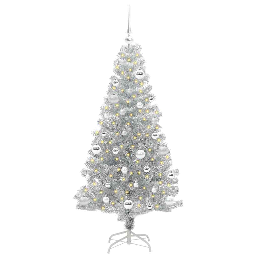 vidaXL Christmas Tree Silver 150 cm PET
