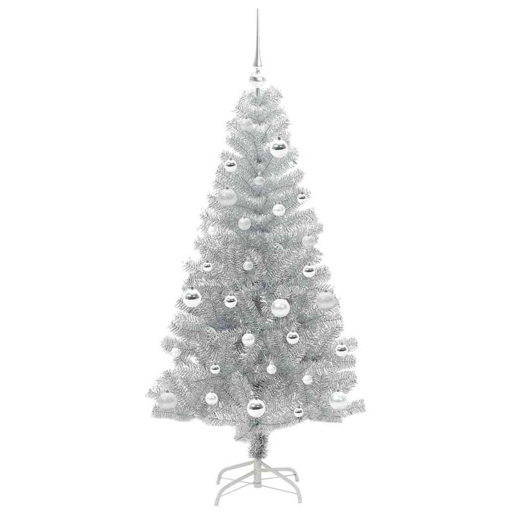 vidaXL Christmas Tree Silver 150 cm PET