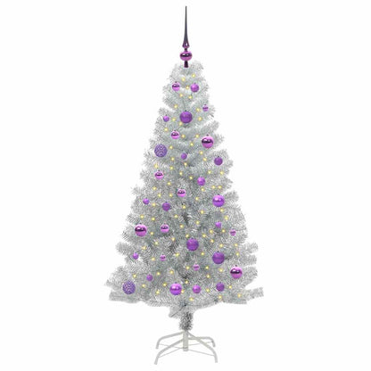vidaXL Christmas Tree Silver 150 cm PET