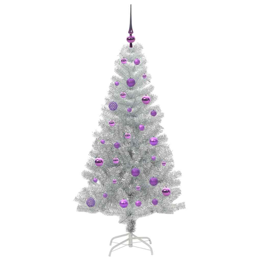 vidaXL Christmas Tree Silver 150 cm PET