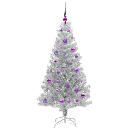 vidaXL Christmas Tree Silver 150 cm PET