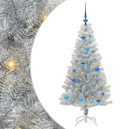 vidaXL Christmas Tree Silver 150 cm PET