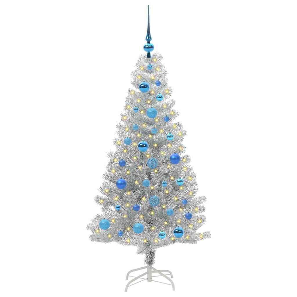 vidaXL Christmas Tree Silver 150 cm PET
