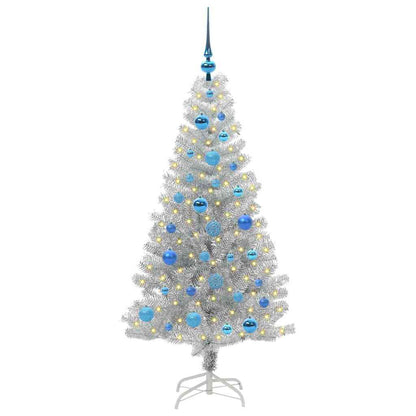 vidaXL Christmas Tree Silver 150 cm PET