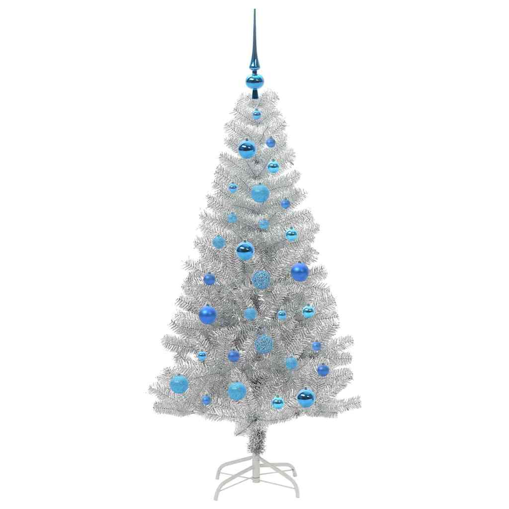 vidaXL Christmas Tree Silver 150 cm PET