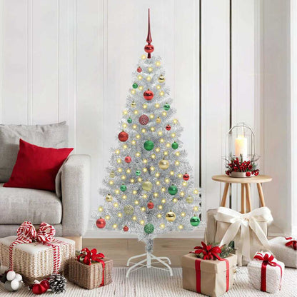 vidaXL Christmas Tree Silver 150 cm PET
