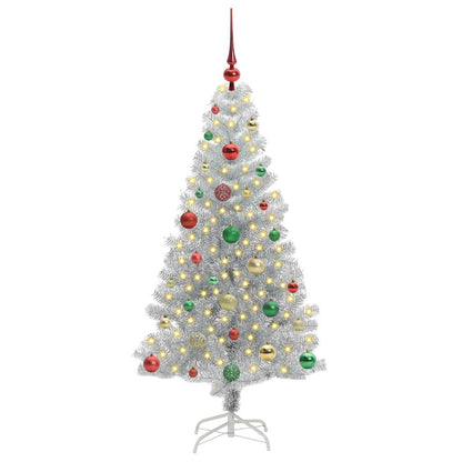 vidaXL Christmas Tree Silver 150 cm PET