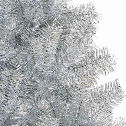 vidaXL Christmas Tree with LED Light Silver 180 cm PET and Steel