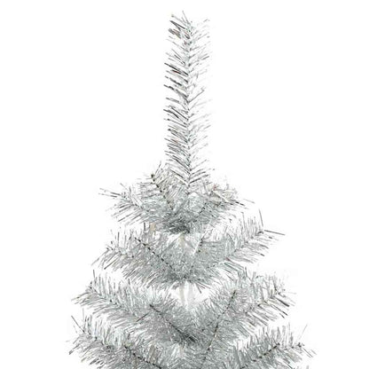 vidaXL Christmas Tree with LED Light Silver 180 cm PET and Steel