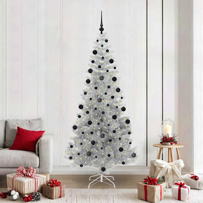 vidaXL Christmas Tree Silver 210 cm PET