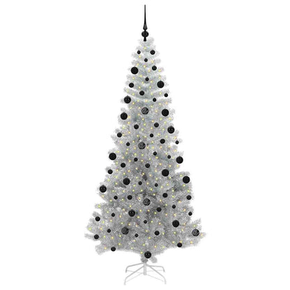 vidaXL Christmas Tree Silver 210 cm PET