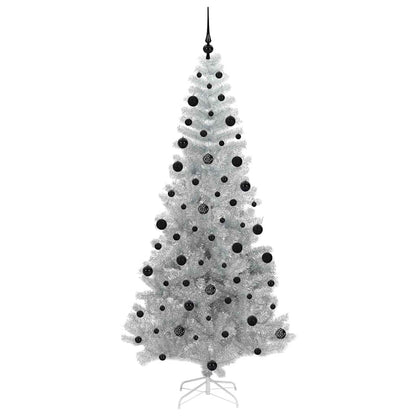 vidaXL Christmas Tree Silver 210 cm PET