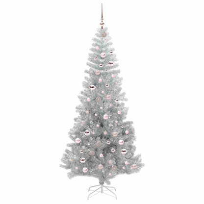 vidaXL Christmas Tree Silver 210 cm PET