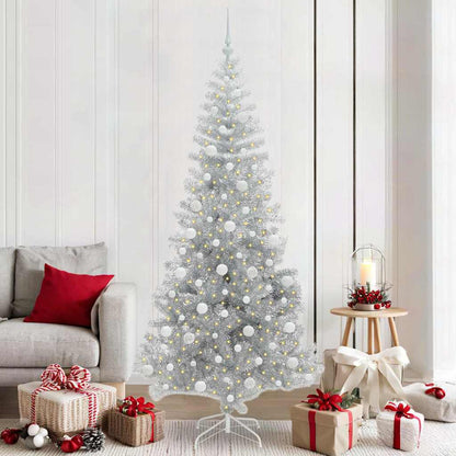 vidaXL Christmas Tree Silver 210 cm PET