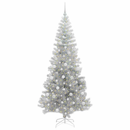 vidaXL Christmas Tree Silver 210 cm PET