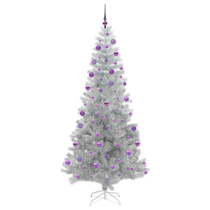 vidaXL Christmas Tree Silver 210 cm PET