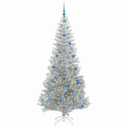 vidaXL Christmas Tree Silver 210 cm PET