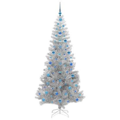 vidaXL Christmas Tree Silver 210 cm PET