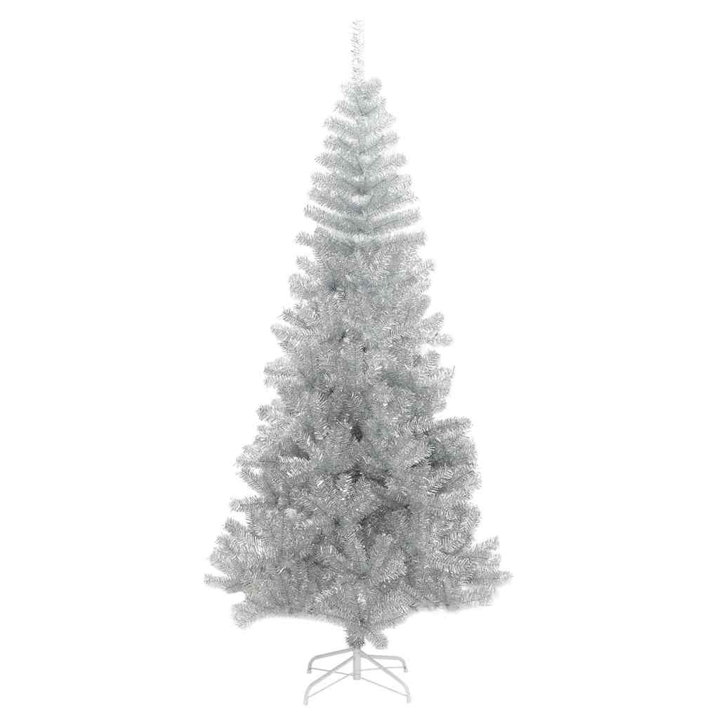 vidaXL Christmas Tree Silver 210 cm PET
