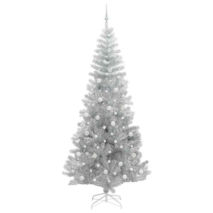 vidaXL Christmas Tree with 300 LEDs with Stand Silver 240 cm PET