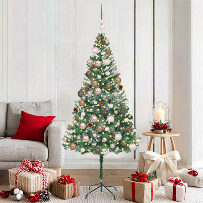 vidaXL Artificial Christmas Tree with Stand Green 180 cm PVC and Steel