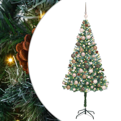 vidaXL Artificial Christmas Tree with Stand Green 180 cm PVC and Steel
