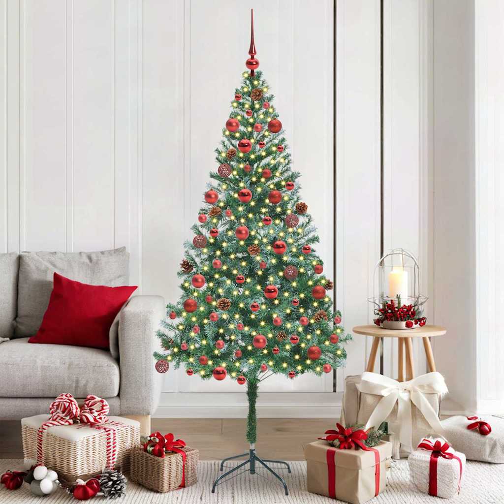 vidaXL Artificial Christmas Tree Green 180 cm PVC and Steel