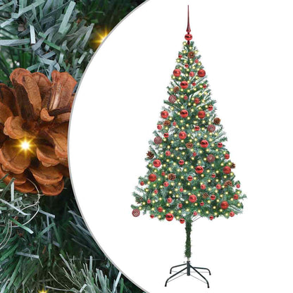 vidaXL Artificial Christmas Tree Green 180 cm PVC and Steel