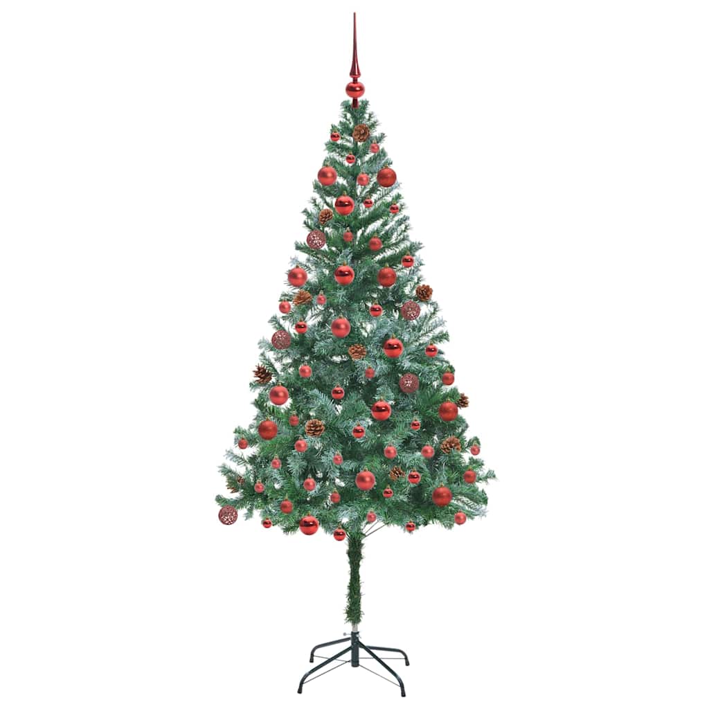vidaXL Artificial Christmas Tree Green 180 cm PVC and Steel