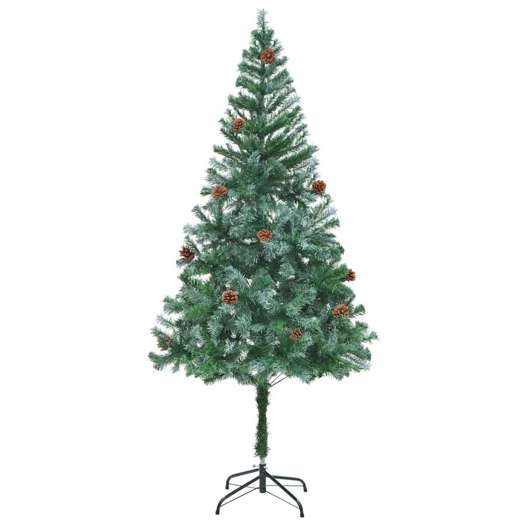 vidaXL Artificial Christmas Tree Green 180 cm PVC and Steel